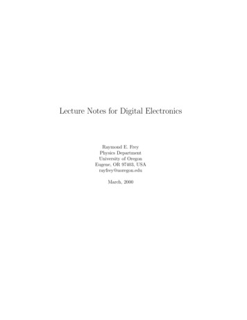 Lecture Notes For Digital Electronics