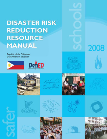 Disaster Reduction Resource Manual