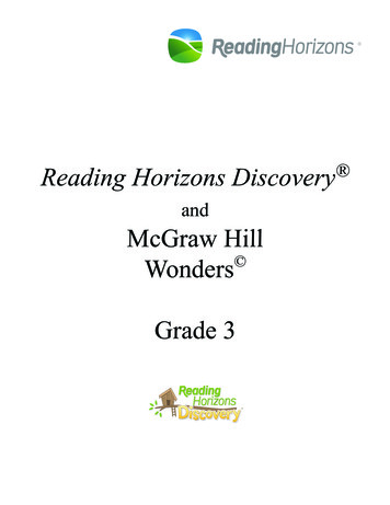 And McGraw Hill Wonders Grade 3 - Reading Horizons