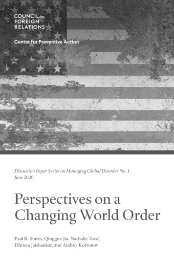 Perspectives On A Changing World Order
