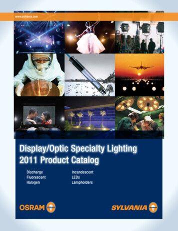 Display/Optic Specialty Lighting 2011 Product Catalog