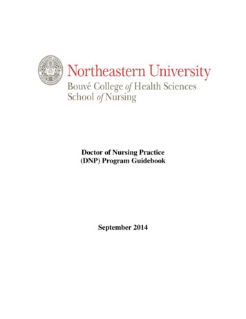 Doctor Of Nursing Practice (DNP) Program Guidebook September 2014