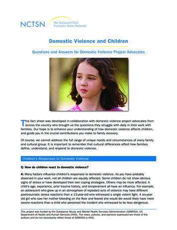 Domestic Violence And Children - Attorney General