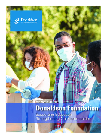 Donaldson Foundation Annual Report FY2021