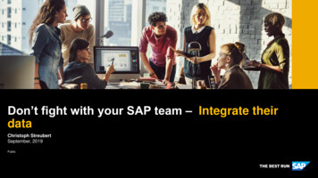 Don’t Fight With Your SAP Team – Integrate Their Data