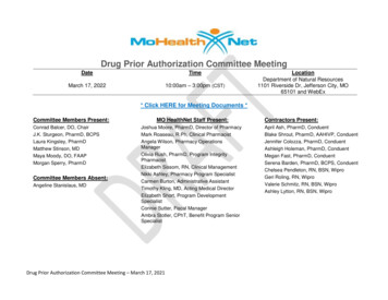 Drug Prior Authorization Committee Meeting