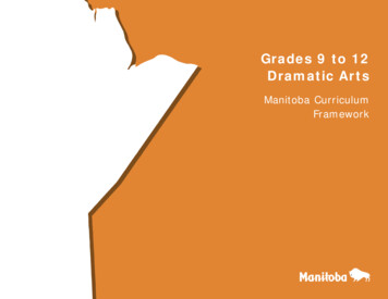 Grades 9 To 12 Dramatic Arts - Province Of Manitoba