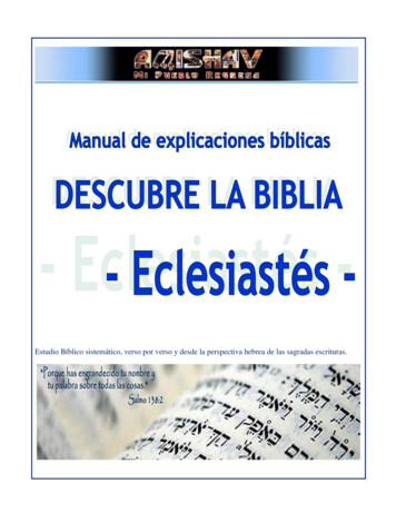 Estudio Bíblico Sistemático, Verso Por Verso Y Desde La .