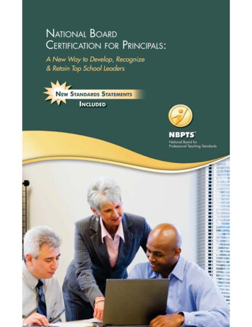 National Board Certification For Principals