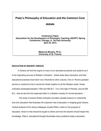Plato’s Philosophy Of Education And The Common Core Debate