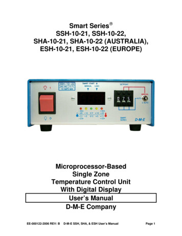 Smart Series SSH-10-21, SSH-10-22, - DME