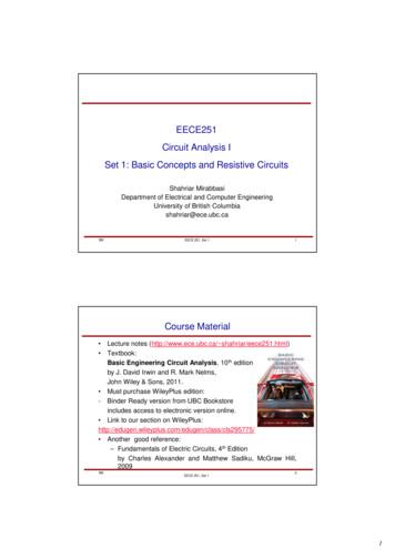 EECE251 Circuit Analysis I Set 1: Basic Concepts And .
