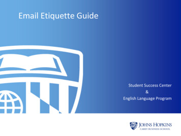 Email Etiquette Guide - Carey Business School