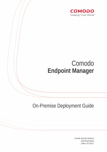 Endpoint Manager On-Premise Installation Guide - Comodo Help