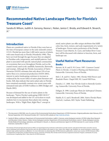 Recommended Native Landscape Plants For Florida's Treasure Coast