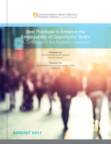 Best Practices To Enhance The Employability Of Opportunity .