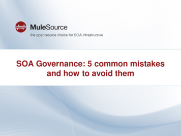 SOA Governance: 5 Common Mistakes And How To Avoid Them