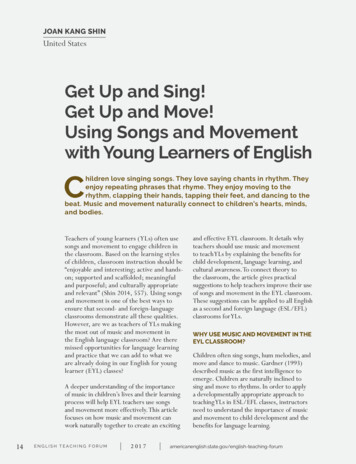 Get Up And Sing! Get Up And Move! Using Songs And 