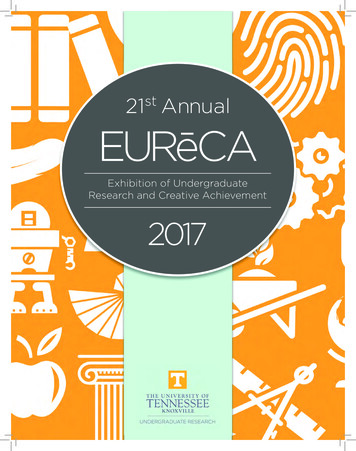EUReCA 2017 Program PRINT - University Of Tennessee