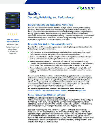 Exagrid Security Reliability And Redundancy