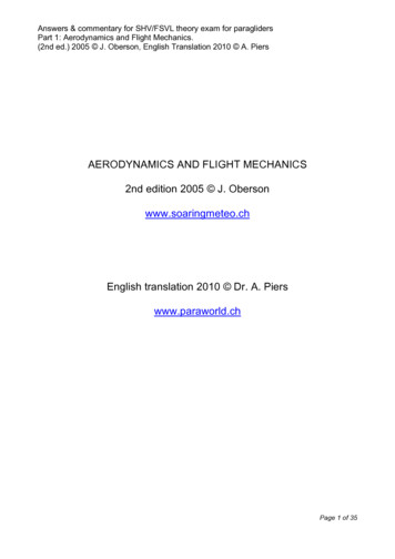 AERODYNAMICS AND FLIGHT MECHANICS 2nd Edition 2005 