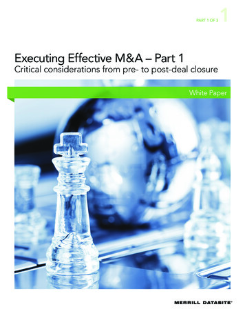 Executing Effective M&A - Part 1 - Qtxasset 