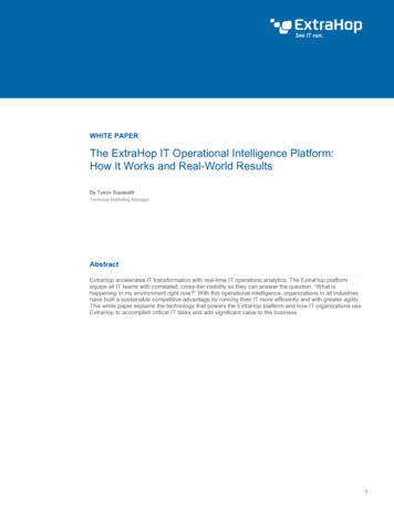 ExtraHop IT Operational Intelligence White Paper