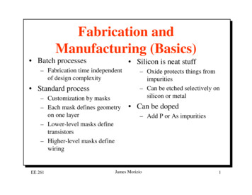 Fabrication And Manufacturing (Basics)