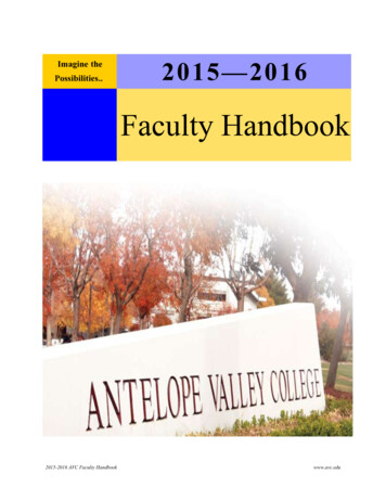 Faculty Handbook 2015-16-v2 - Antelope Valley College