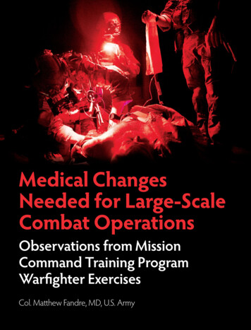 Medical Changes Needed For Large-Scale Combat Operations