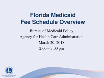 Florida Medicaid Fee Schedule Overview