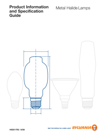 Product Information Metal HalideLamps And Specification 