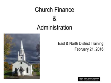 Church Finance Administration - CTCUMC