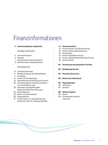 Finanzinformationen - Bertelsmann