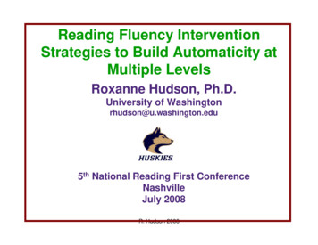 Reading Fluency Intervention Strategies To Build .