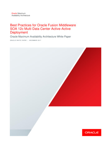 Best Practices For Oracle Fusion Middleware SOA 12c 
