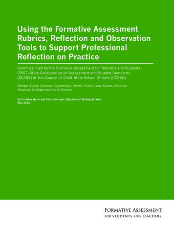 Formative Assessment Rubrics And Observation Tools