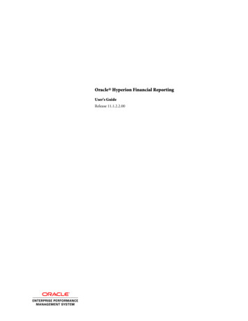 Oracle Hyperion Financial Reporting