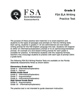 Grade 5 FSA ELA Writing Practice Test - Fsassessments 