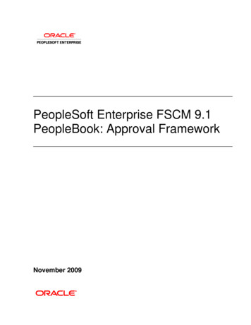 PeopleSoft Enterprise FSCM 9.1 PeopleBook: Approval Framework - Oracle