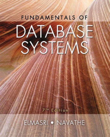Fundamentals Of Database Systems Seventh Edition