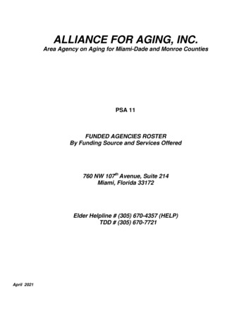 Alliance For Aging, Inc.