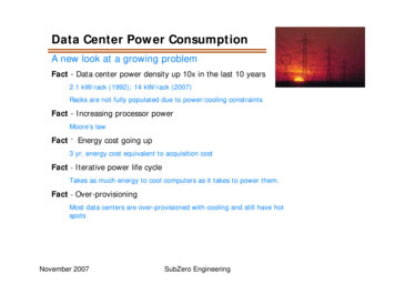 Data Center Power Consumption - Energy