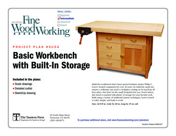 PROJECT PLAN #SU54 Basic Workbench With Built-In Storage