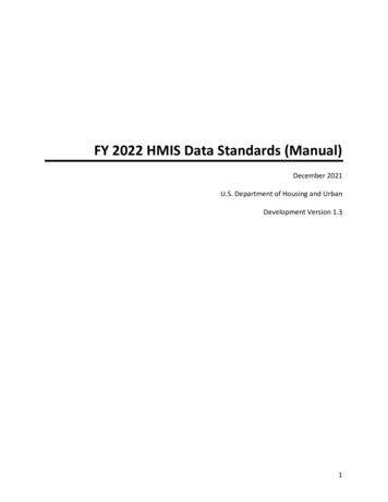 FY 2022 HMIS Data Standards (Manual) - HUD Exchange