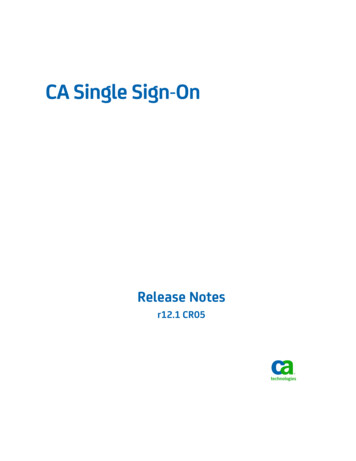 CA Single Sign-On