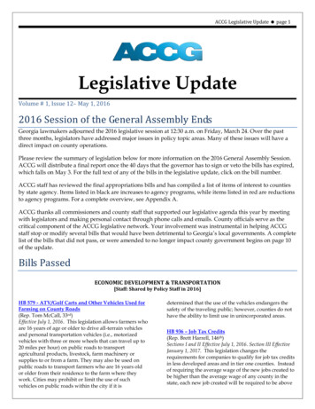 Legislative Update - CSCA