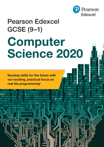 Pearson Edexcel GCSE (9–1) Computer Science 2020