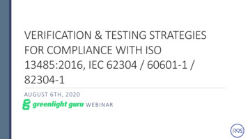 VERIFICATION & TESTING STRATEGIES FOR COMPLIANCE 