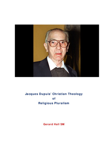 Jacques Dupuis’ Christian Theology Of Religious Pluralism